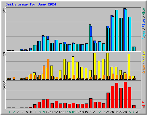 Daily usage for June 2024