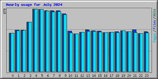 Hourly usage for July 2024
