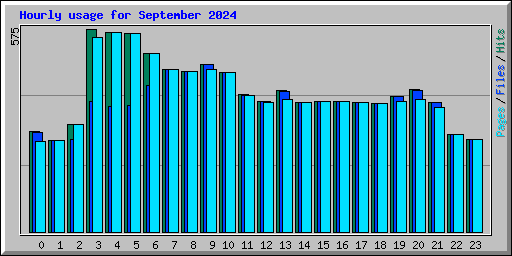 Hourly usage for September 2024