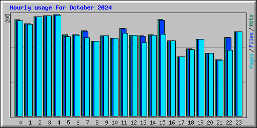 Hourly usage for October 2024
